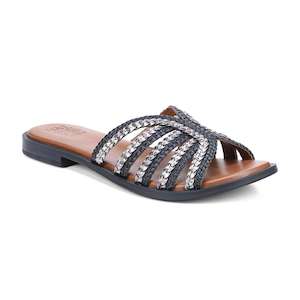 Naturalizer: Lane Slide Sandal - Black Multi