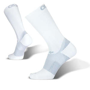 Os1st: Crew Plantar Fasciitis Compression Sock (FS4) - White