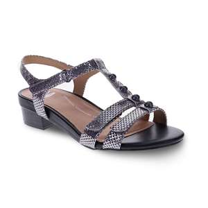 Scholl: Gina Backstrap Sandal - Grey/Silver