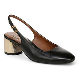 Naturalizer: Lane Slingback Pump - Black Leather