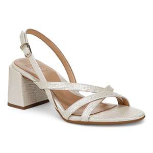 Naturalizer: Demi Block Heel Dress Sandal - Pearl White