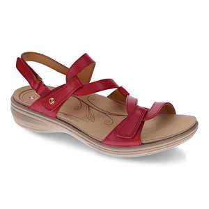 Revere Best Sellers: Miami Adjustable Sandal - Ruby Red