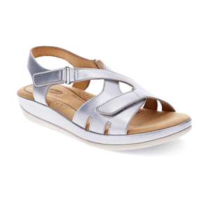 Scholl Memory Cushion: Casey Adjustable Sandal - Silver