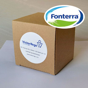 Products: Fonterra pre printed labels (101 x 54mm 220 per roll) - VisitorRego