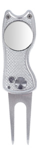 Products: All Metal Foldable Golf Divot Tool Silver - Jamka Visors