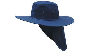CANVAS WIDE BRIM SUN HAT WITH FLAP