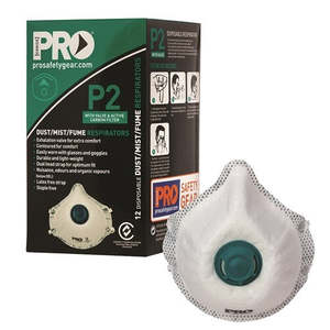 Respiratory Gear: P2 RESPIRATOR WITH VALVE - 12 BOX CARBON FILTER