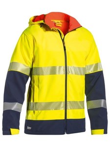 HI VIS RIPSTOP JACKET, Bonded Fleece, waterproof, Adjustable Hood,  Fleece Lined