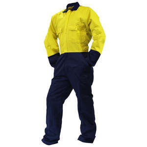 Overalls: HI VIS STCOTTON OVERALLS - 100% madura Cotton, Large Front Pockets