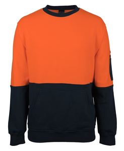 HI VIS COTTON SWEATSHIRT, 100% Cotton, Crew Neck, Heavyweight