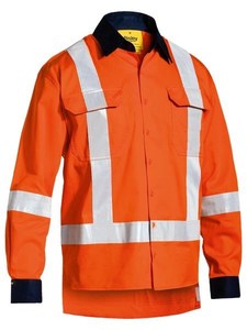 Work Shirts: BISLEY HI VIS TTMC-W17 COOL LIGHTWEIGHT DRILL SHIRT
