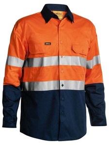 Work Shirts: COOL LIGHTWEIGHT WORK SHIRT - Long Sleeve  | Hi-Vis