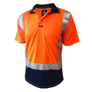 Polos: HI VIS STT POLO - Polyester. Wicking Fabric to Stay Dry