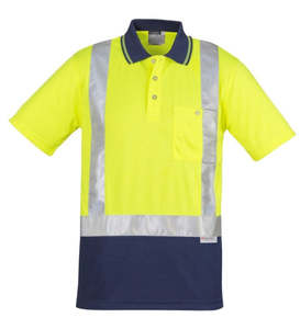 VISPRO HI-VIS POLO SHIRT - Day/Night Use | Reflective Tape | Short Sleeve
