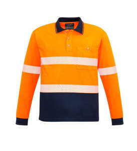 Polos: HI VIS POLO - Long Sleeve | Segmented Tape | Polyester