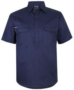 Work Shirts 1: JB LIGHTWEIGHT WORKSHIRT -Closed Front , Cotton, Ventilated