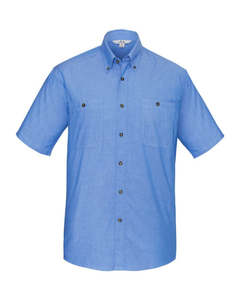 Mens Chambray Short Sleeve Shirt