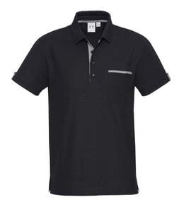 EDGE POLO - PolyCotton Fabric for Comfort, Colour Trim for Style