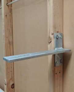 Shelf Bracket: Galvanised Concealed Flat Plate Support (Four Sizes)