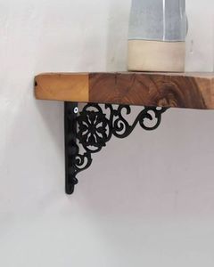 Iron Soul Victorian Shelf Bracket - Black (195mm)