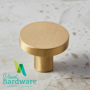 Round Brass Cabinet Knob