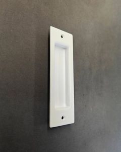 Soulful Character hardware to add more heart to your home: Rectangle Recess Pull Handle - White