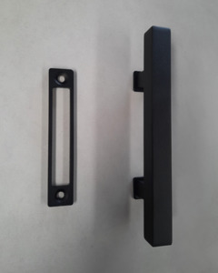 Soulful Character hardware to add more heart to your home: Industrial Chic Square Handle with Flush - 250mm