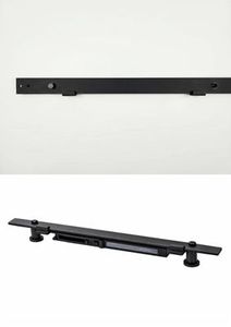 Soulful Character hardware to add more heart to your home: Soft Close System – Clamp On Bracket (For Flat Track) - (Black & Grey)