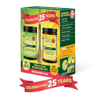 Frontpage: VITAL 25th Birthday Celebration Box