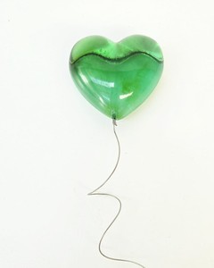 Products: Hearts Afloat - Green - Vitality Art Studio