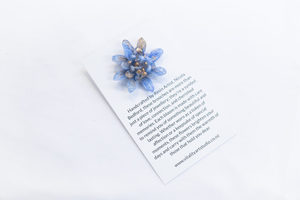 Products: Petite, Resin Floral Brooch - Baby Blue - Vitality Art Studio