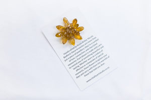 Products: Petite, Resin Floral Brooch - Caramel - Vitality Art Studio