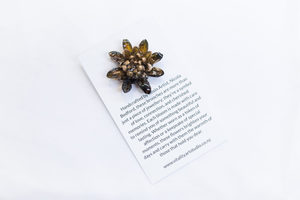 Products: Petite, Resin Floral Brooch - Umber - Vitality Art Studio
