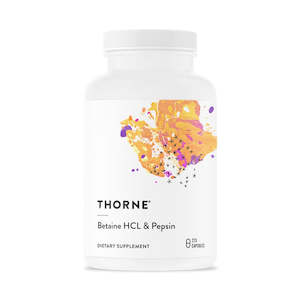 Nutritional Supplement: Thorne Betaine HCL & Pepsin 255 Capsules