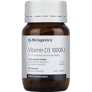 Liver And Detox Support: Metagenics Vitamin D3 1000IU 90 Caps