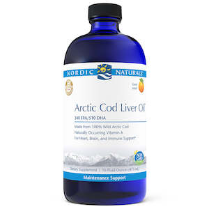 Brain Health: Nordic Naturals Arctic Cod Liver Oil Orange 473ml