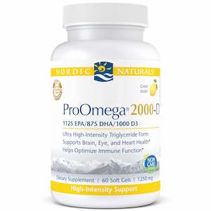 Nordic Naturals ProOmega 2000 + D Lemon 60 Softgels