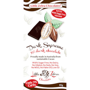Caffeine Free: Little Zebra Chocolates - Chocolate Bar 85g