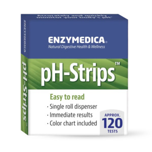 Enzymedica pH Strips 120 Tests Roll Dispenser Accurate Colour Chart