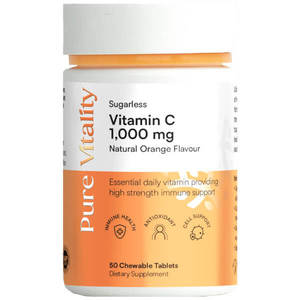 Pure Vitality Sugarless Vitamin C 1000mg 50 Tabs