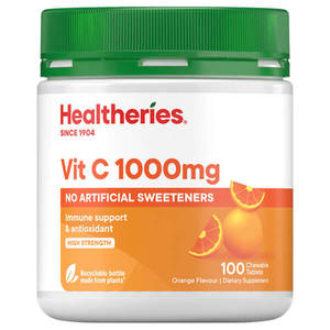 Top 50: Healtheries Vitamin C 1000mg 100 Chewable Tablets
