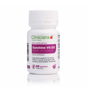 Top 50: Clinicians Sunshine Vitamin D3 & Vitamin K2 60 SL Tablets
