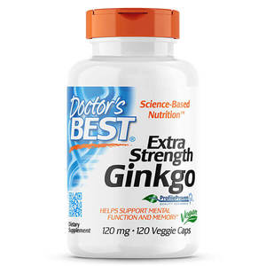 Ginkgo: Doctor's Best Ginkgo Extra Strength 120mg 120 Veggie Caps