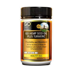 Hyaluronic Acid: Go Healthy Go Hemp Seed Oil Plus Turmeric 100 Softgels