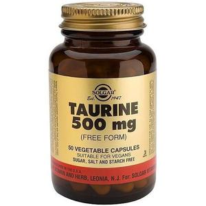 Taurine: Solgar Taurine 500mg 50 Caps