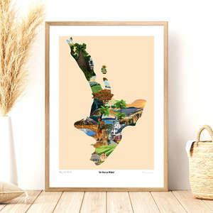 Travel Posters: Te-Ika-a-Māui - North Island Travel Poster, New Zealand