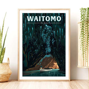 New Releases: Waitomo Travel Poster, New Zealand