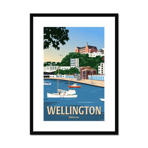 Wellington: Wellington - Oriental Bay Framed & Mounted Print