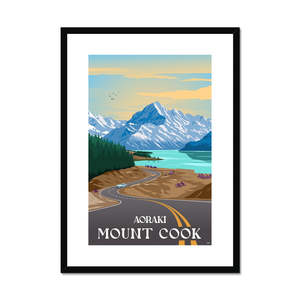 Aoraki Mount Cook: Aoraki Mount Cook Framed & Mounted Print
