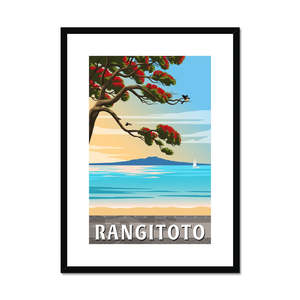 Rangitoto Framed & Mounted Print